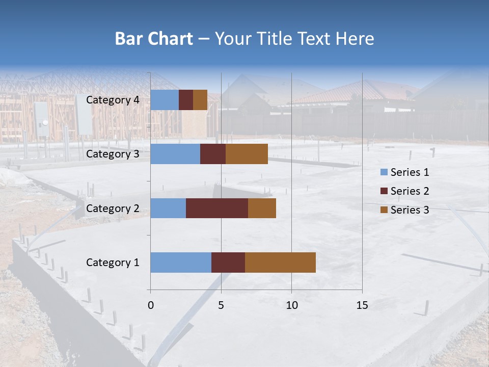 A House Being Built With A Lot Of Concrete PowerPoint Template