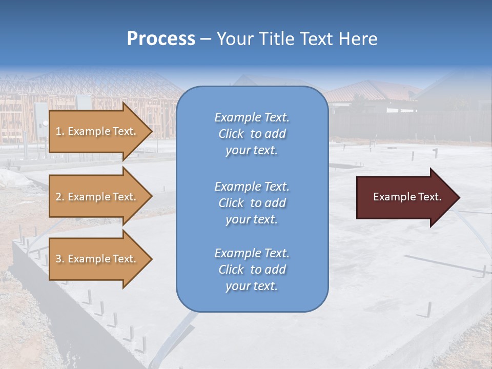 A House Being Built With A Lot Of Concrete PowerPoint Template