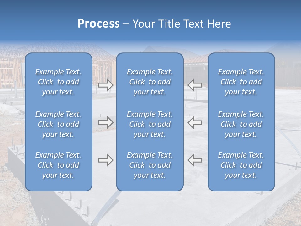 A House Being Built With A Lot Of Concrete PowerPoint Template