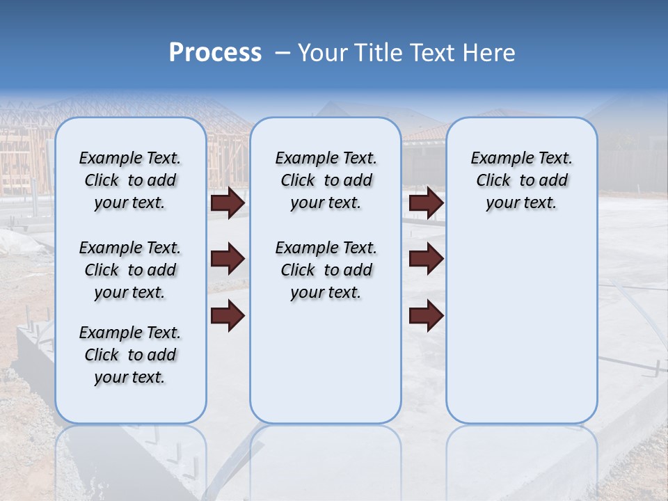 A House Being Built With A Lot Of Concrete PowerPoint Template