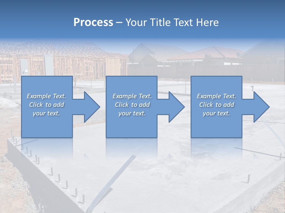 A House Being Built With A Lot Of Concrete PowerPoint Template
