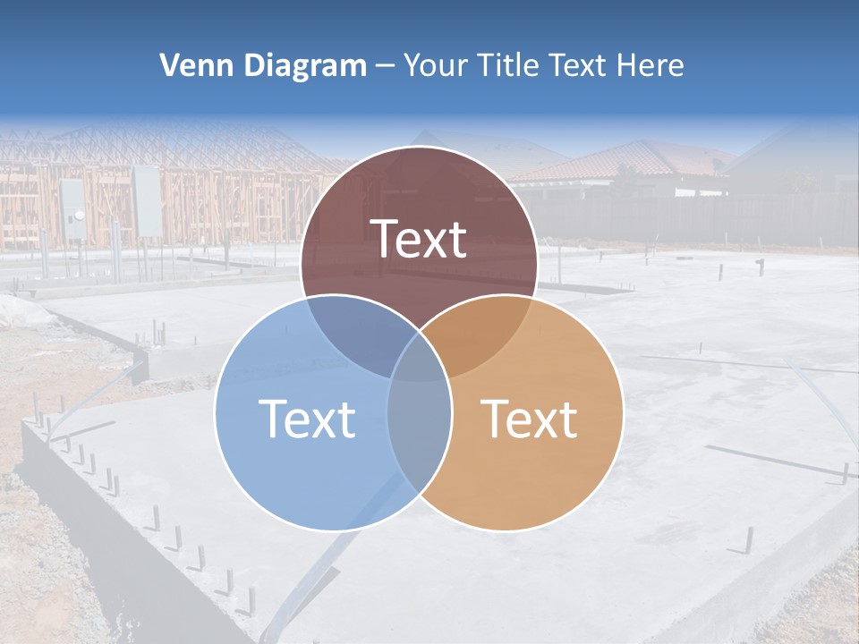 A House Being Built With A Lot Of Concrete PowerPoint Template