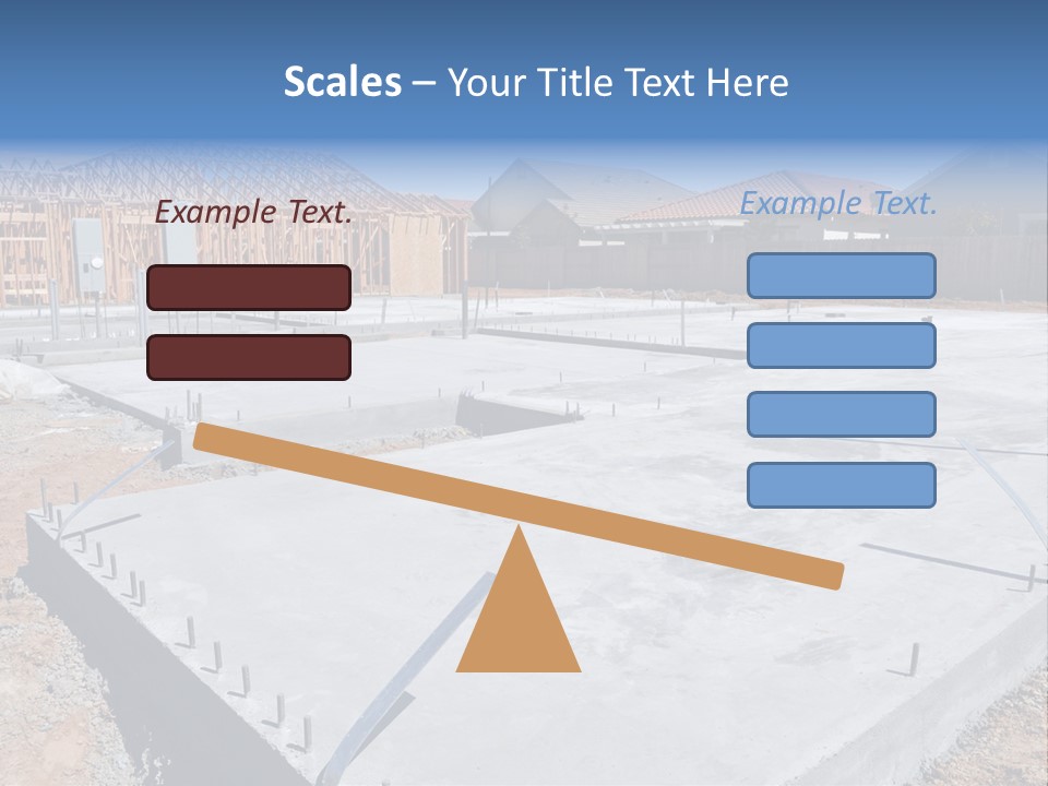 A House Being Built With A Lot Of Concrete PowerPoint Template