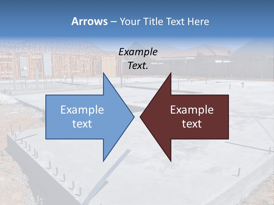 A House Being Built With A Lot Of Concrete PowerPoint Template