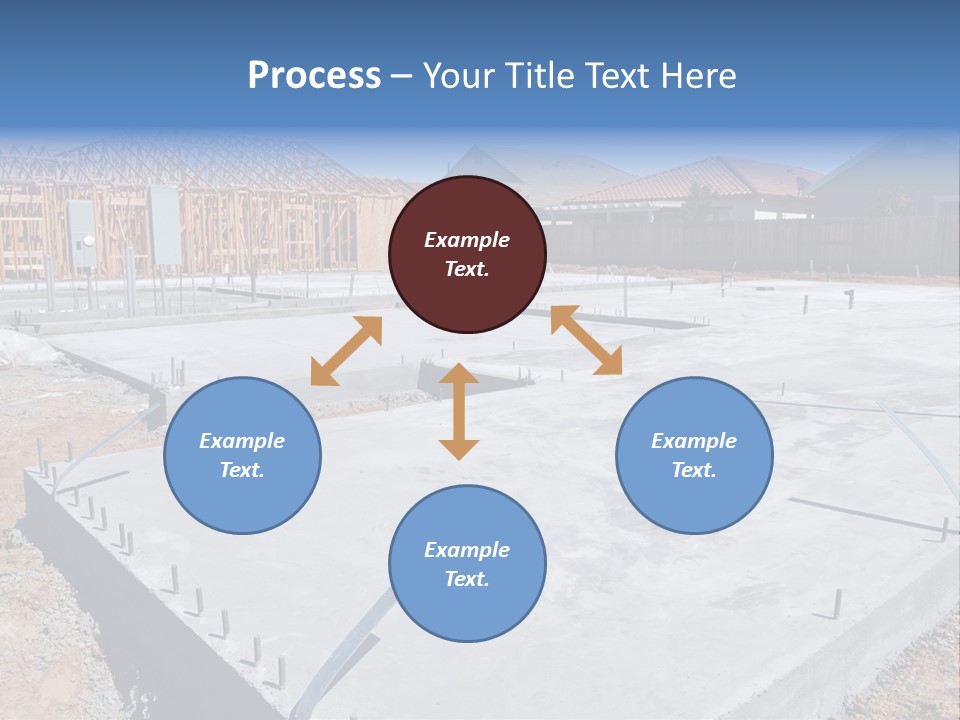 A House Being Built With A Lot Of Concrete PowerPoint Template