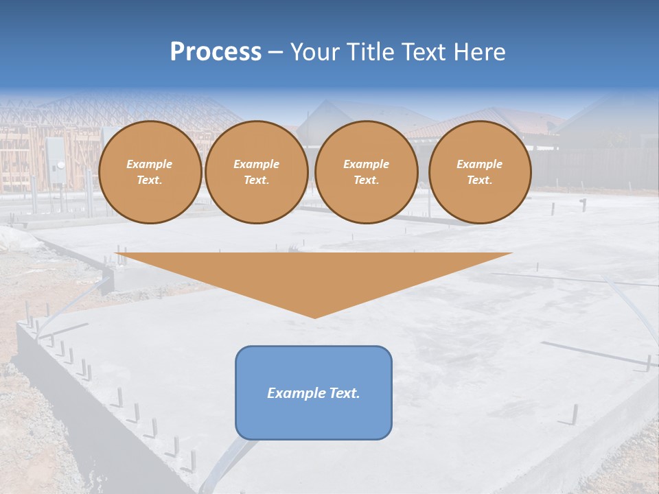 A House Being Built With A Lot Of Concrete PowerPoint Template