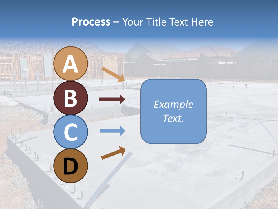 A House Being Built With A Lot Of Concrete PowerPoint Template