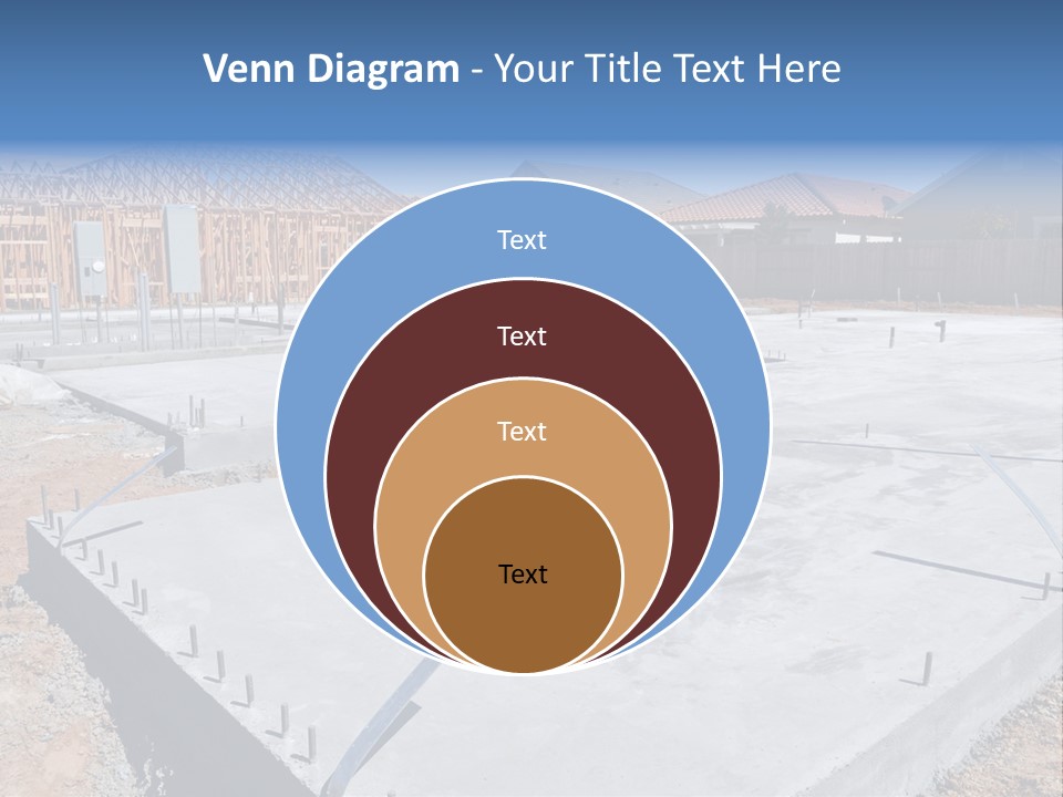 A House Being Built With A Lot Of Concrete PowerPoint Template