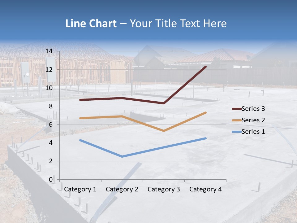 A House Being Built With A Lot Of Concrete PowerPoint Template