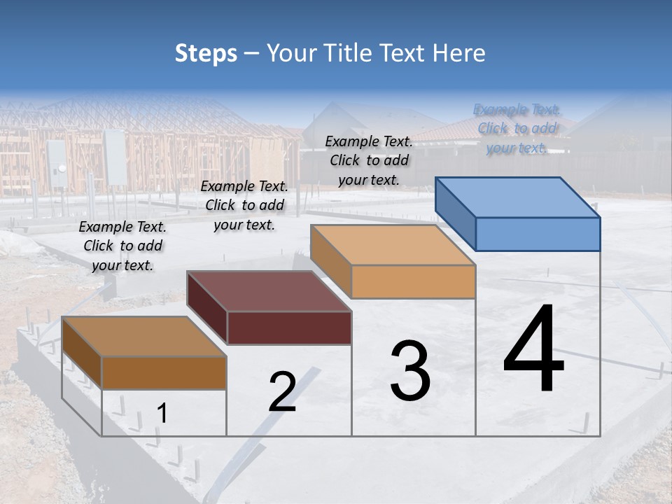 A House Being Built With A Lot Of Concrete PowerPoint Template