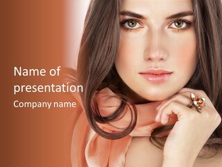 Portrait Hair Female PowerPoint Template