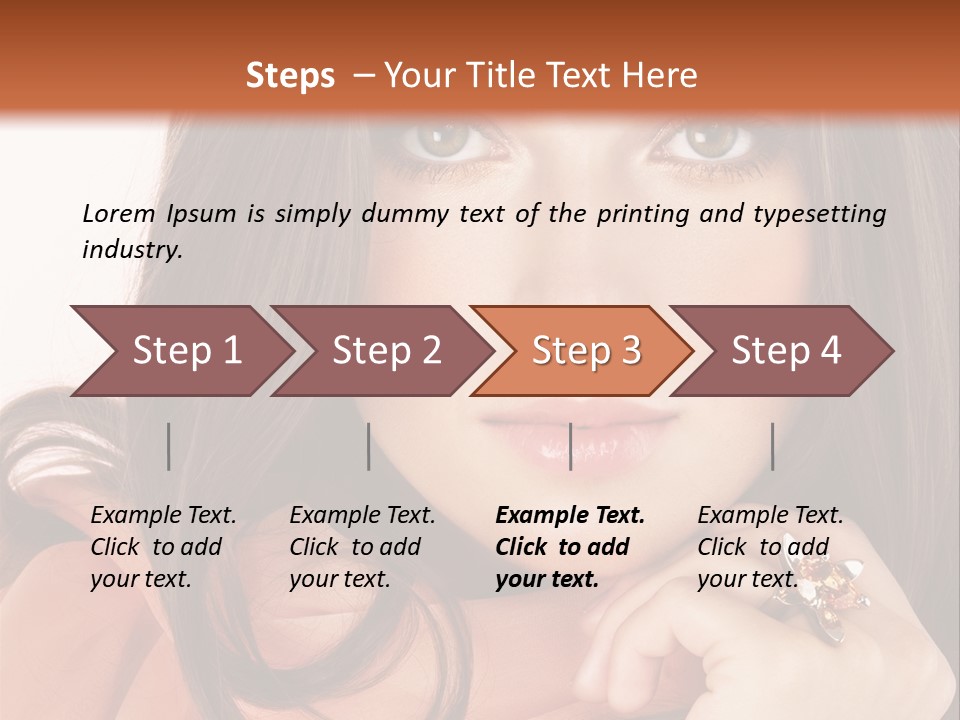 Portrait Hair Female PowerPoint Template
