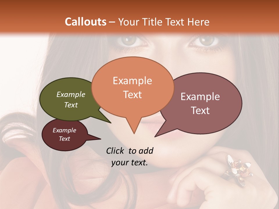 Portrait Hair Female PowerPoint Template