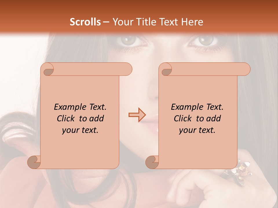 Portrait Hair Female PowerPoint Template