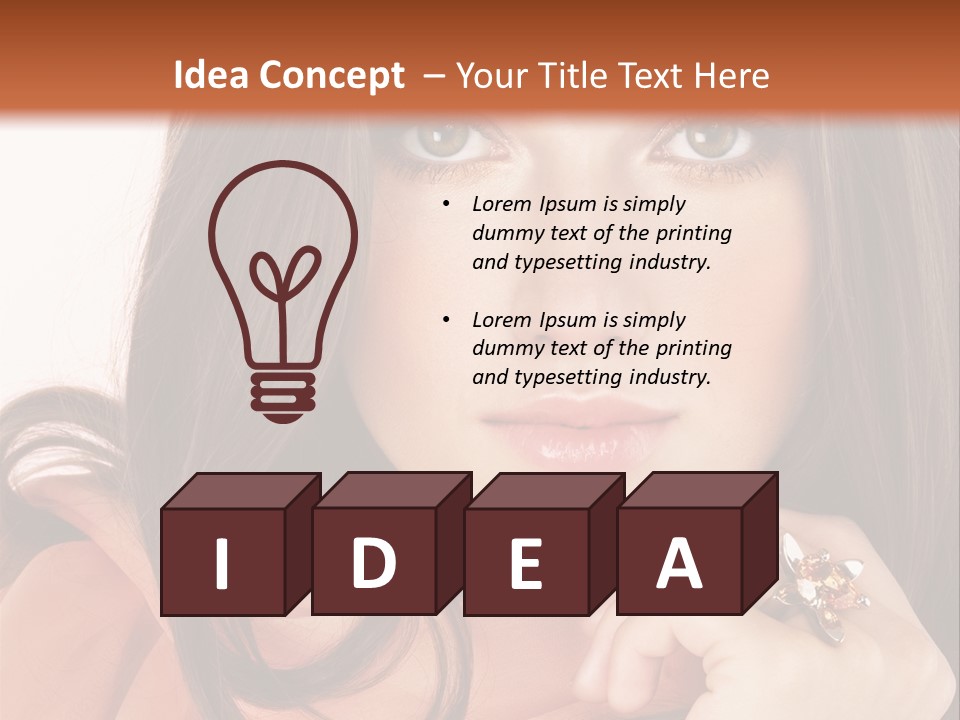 Portrait Hair Female PowerPoint Template
