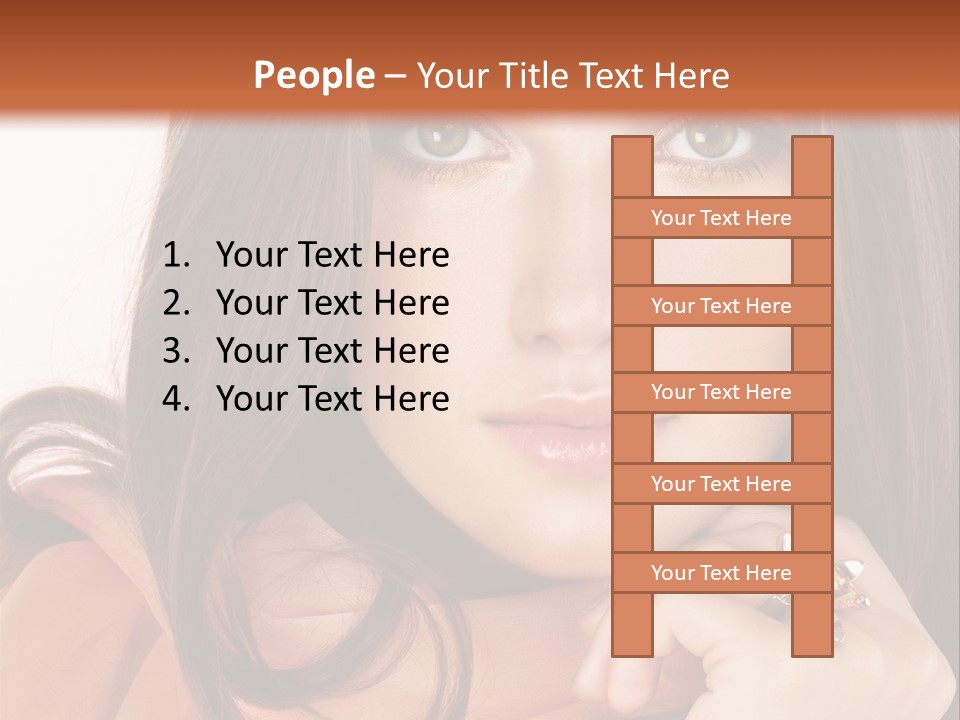 Portrait Hair Female PowerPoint Template