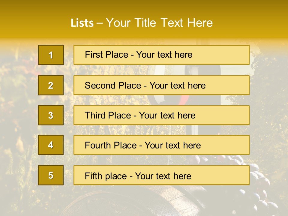 Leaf Cask Yard PowerPoint Template