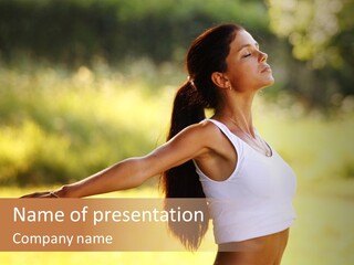 Meditate Relaxation Lifestyle PowerPoint Template