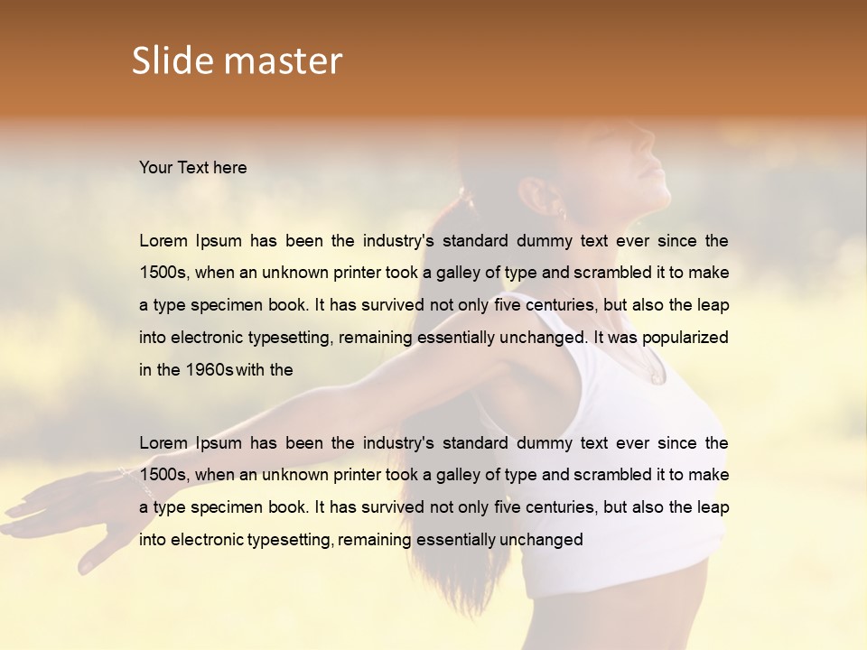 Meditate Relaxation Lifestyle PowerPoint Template