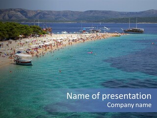 Island Brac Sea PowerPoint Template