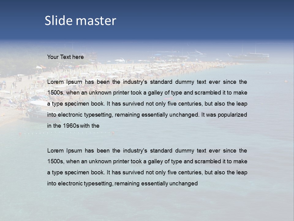 Island Brac Sea PowerPoint Template