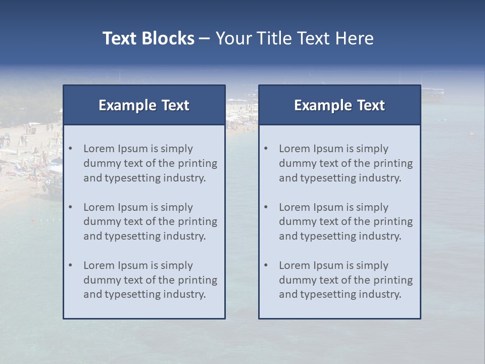 Island Brac Sea PowerPoint Template