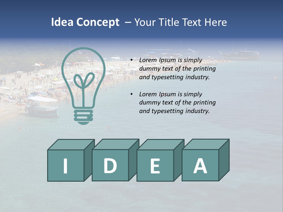 Island Brac Sea PowerPoint Template