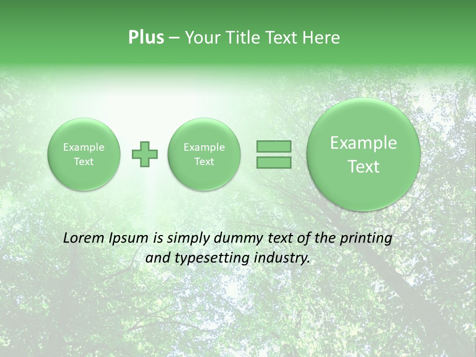 Pine Sunset Sunlight PowerPoint Template