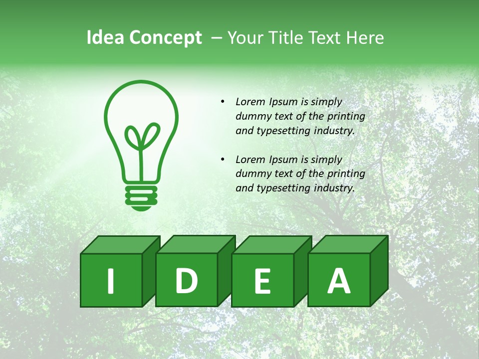 Pine Sunset Sunlight PowerPoint Template