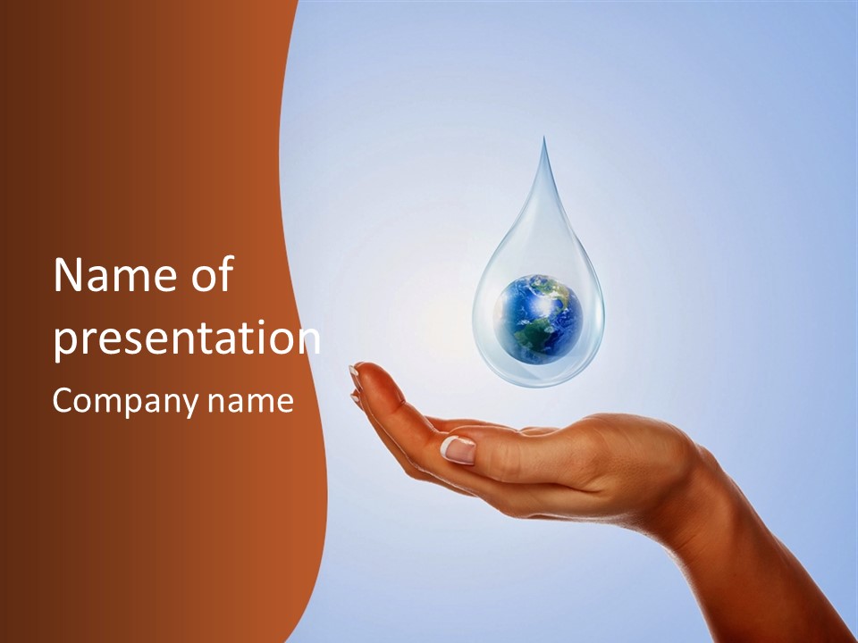 Thirsty Care Blue PowerPoint Template