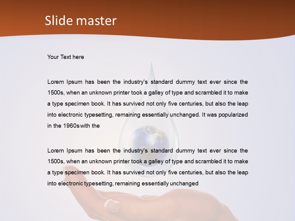 Thirsty Care Blue PowerPoint Template