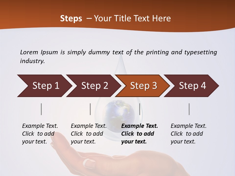 Thirsty Care Blue PowerPoint Template