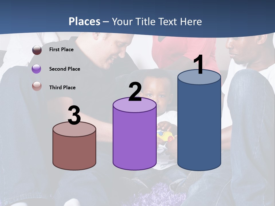 Adult Blue Couple PowerPoint Template