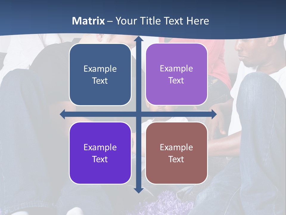 Adult Blue Couple PowerPoint Template