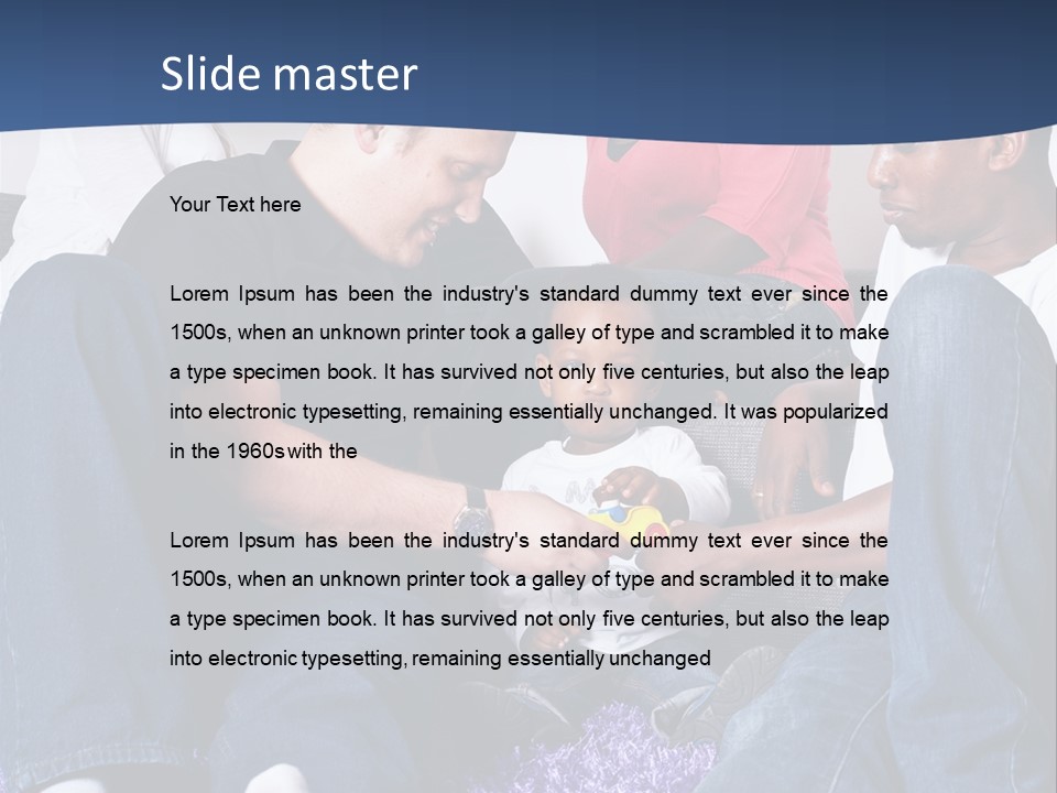 Adult Blue Couple PowerPoint Template