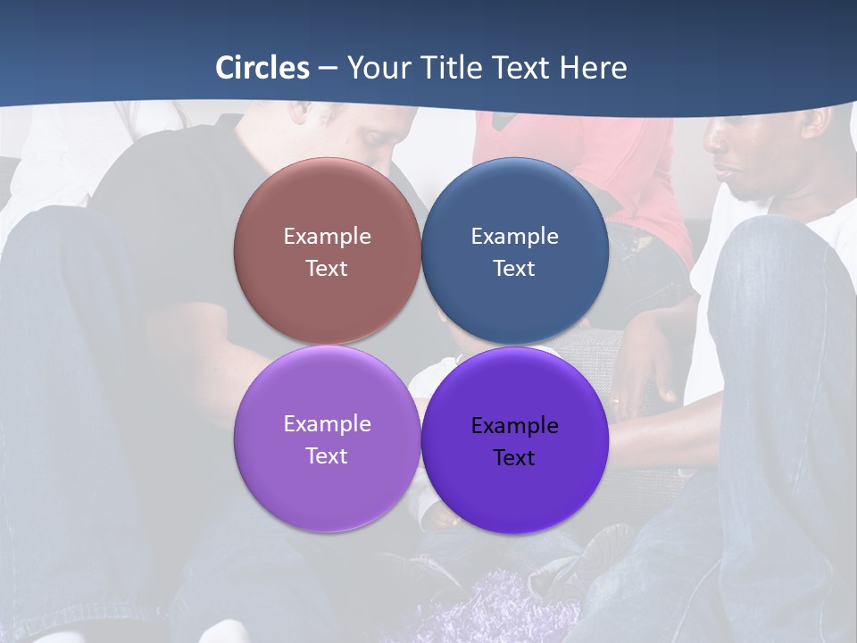 Adult Blue Couple PowerPoint Template