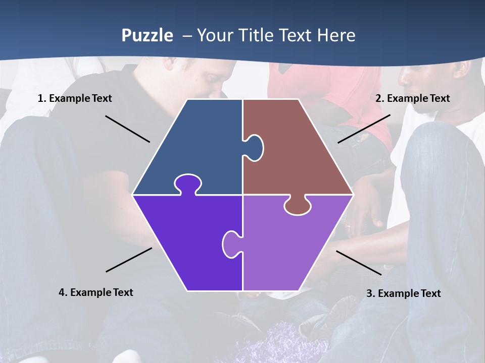 Adult Blue Couple PowerPoint Template