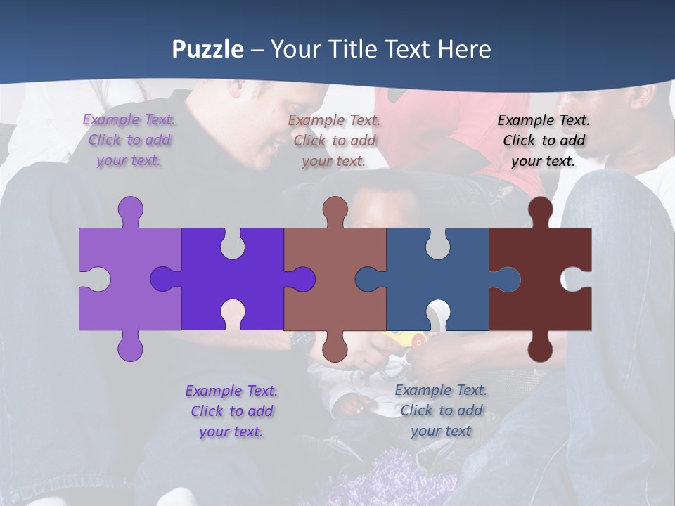 Adult Blue Couple PowerPoint Template