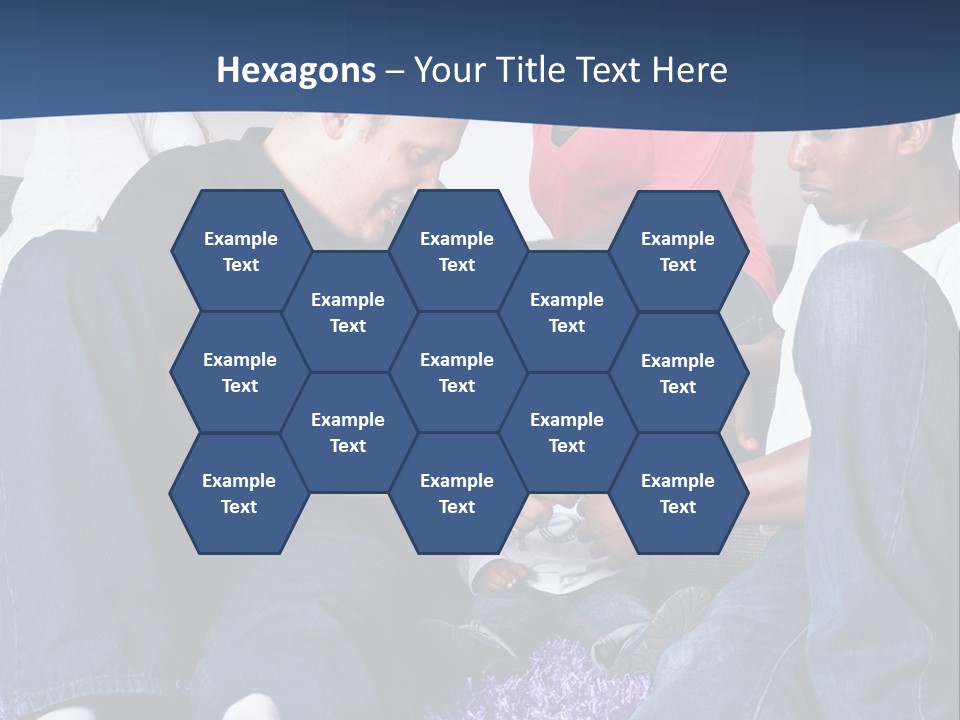 Adult Blue Couple PowerPoint Template