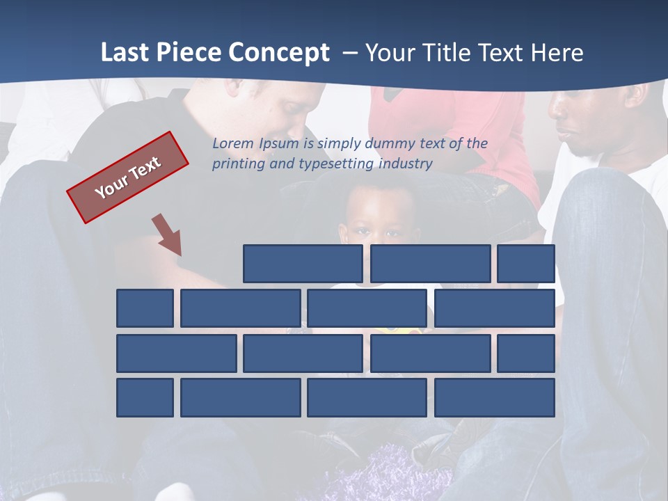 Adult Blue Couple PowerPoint Template