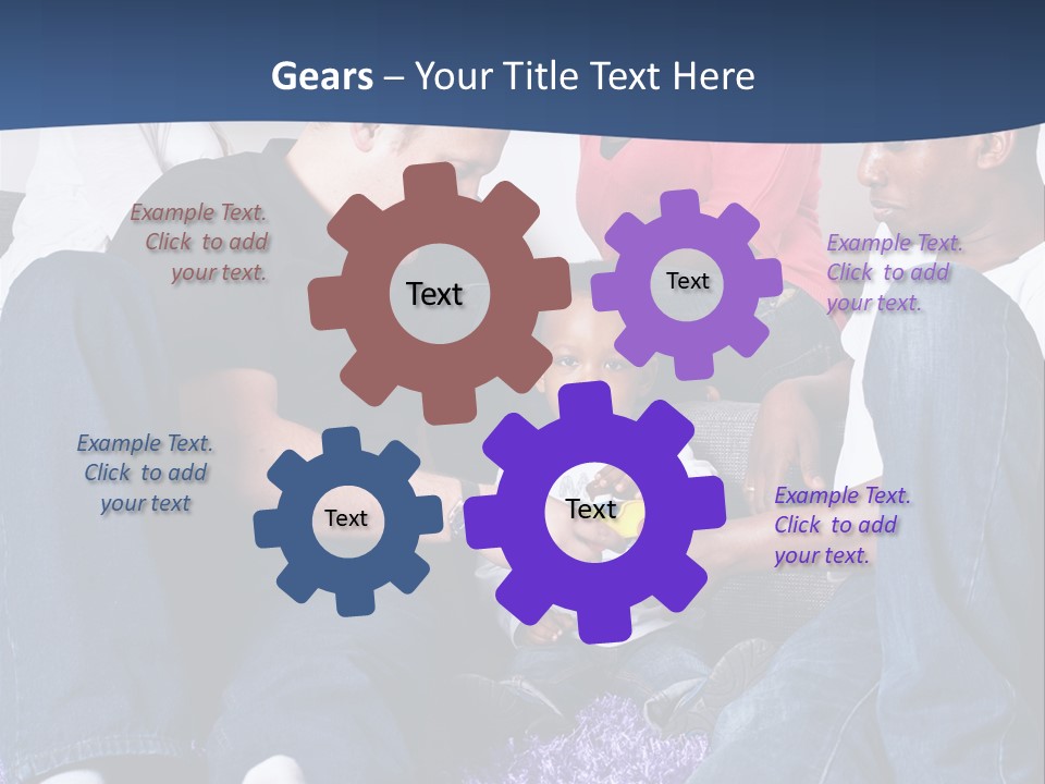 Adult Blue Couple PowerPoint Template