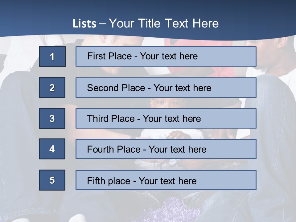 Adult Blue Couple PowerPoint Template