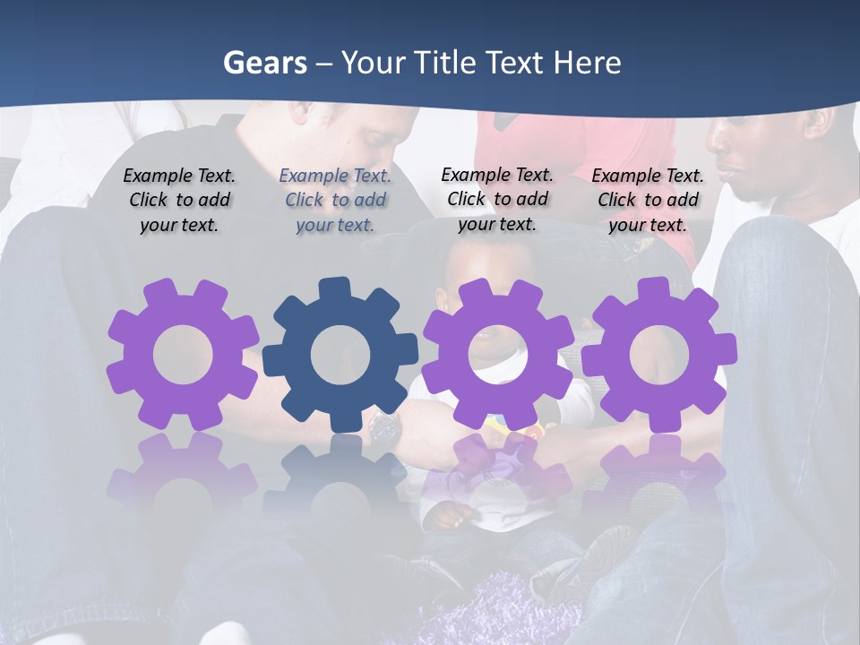 Adult Blue Couple PowerPoint Template