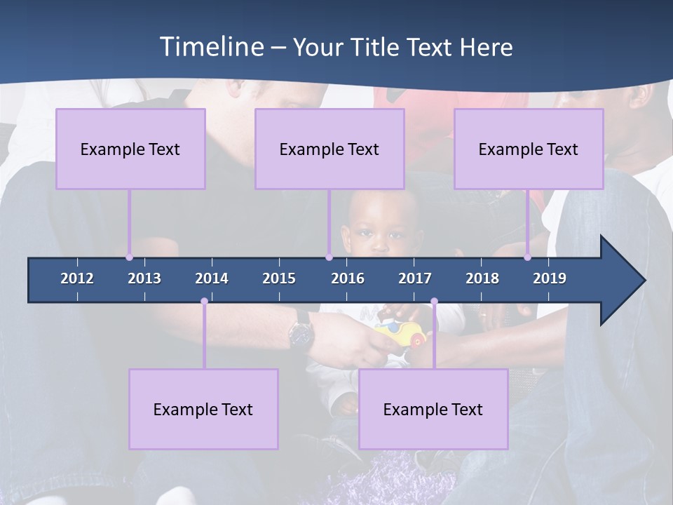 Adult Blue Couple PowerPoint Template