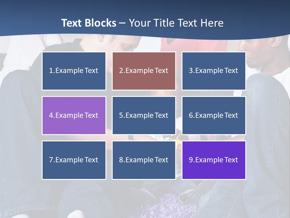 Adult Blue Couple PowerPoint Template