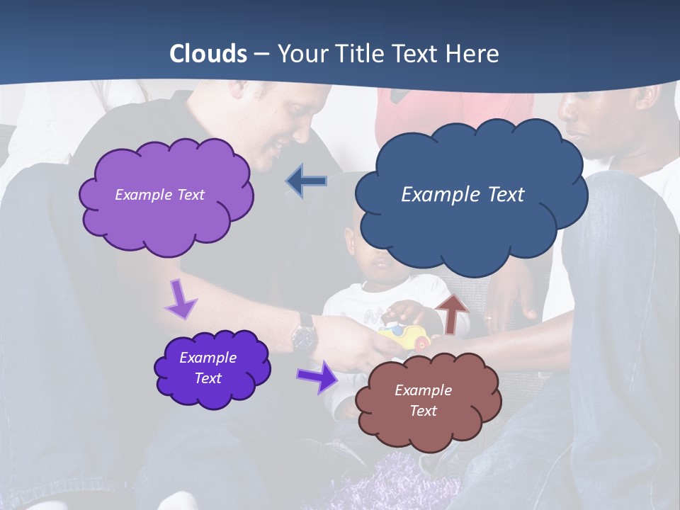 Adult Blue Couple PowerPoint Template
