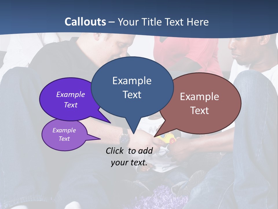 Adult Blue Couple PowerPoint Template