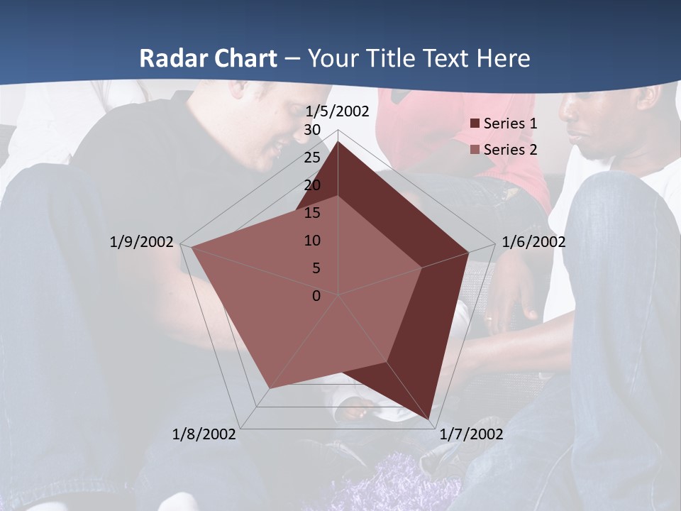 Adult Blue Couple PowerPoint Template
