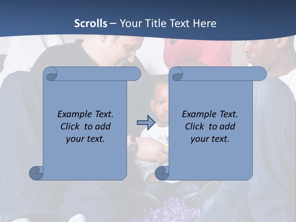 Adult Blue Couple PowerPoint Template