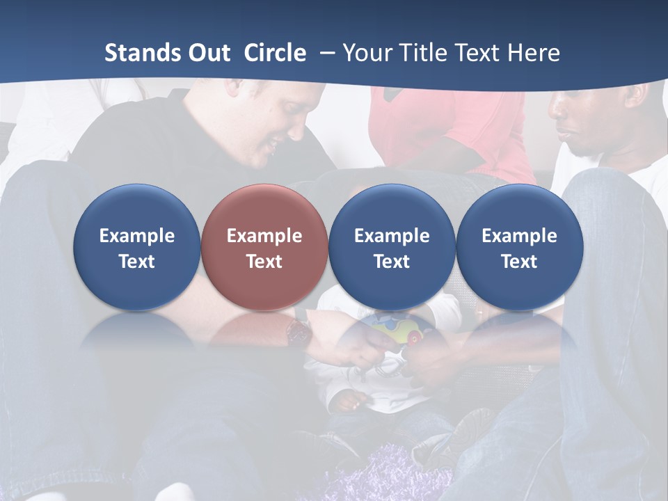 Adult Blue Couple PowerPoint Template